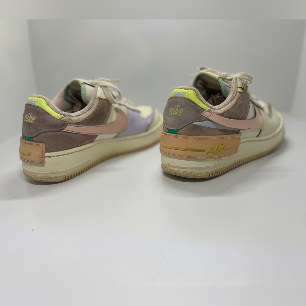 Nike Air Force 1 Shadow Pale Ivory Multi Women’s 8.5 Pastel AF1 Sneakers - Picture 11 of 14